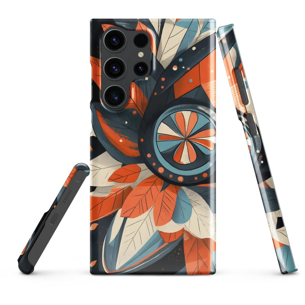 Floral Symphony in Orange and Teal