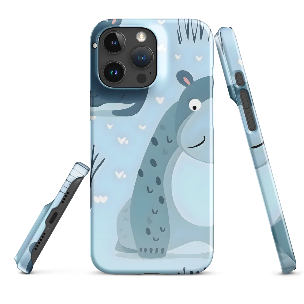 Whimsical Hippo Delight | Phone Case |  16 Pro Max | Snap Case | Glossy