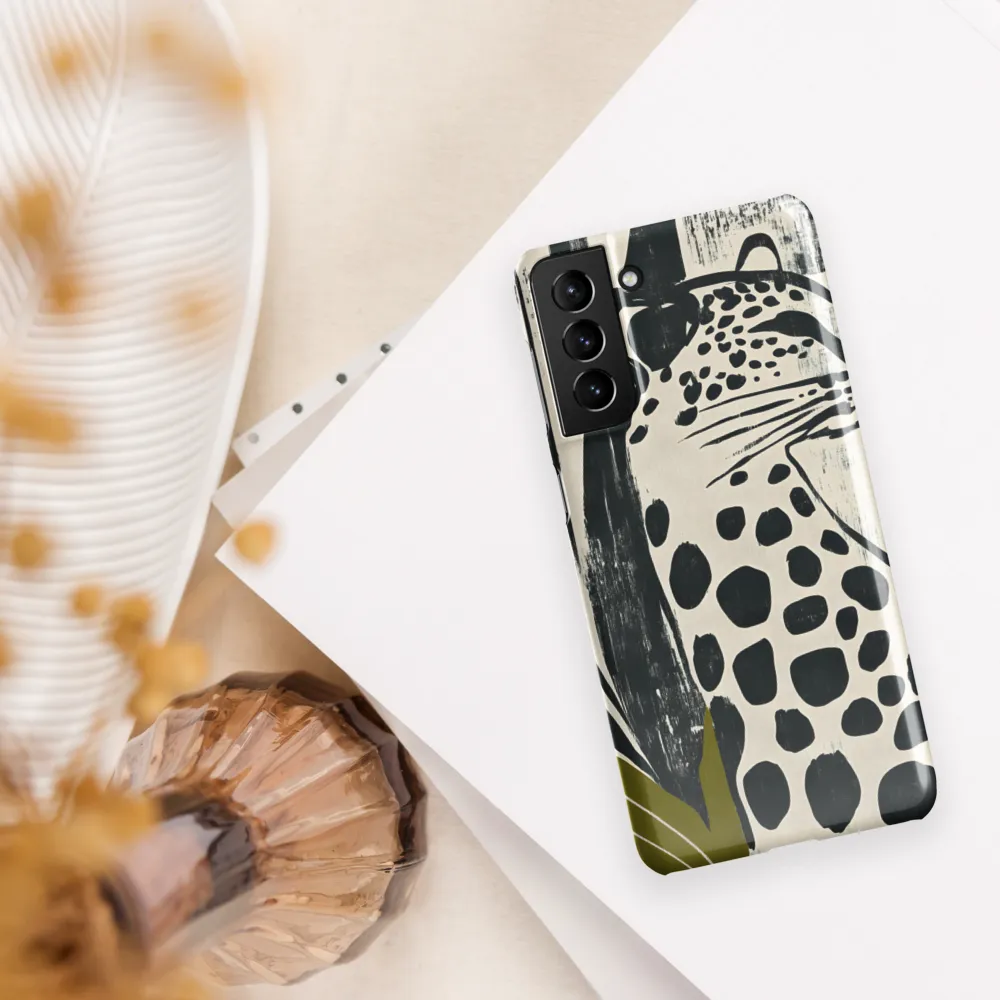 Leopard in Silhouette: A Modern Appeal | Phone Case |  S21 Plus | Snap Case | Glossy