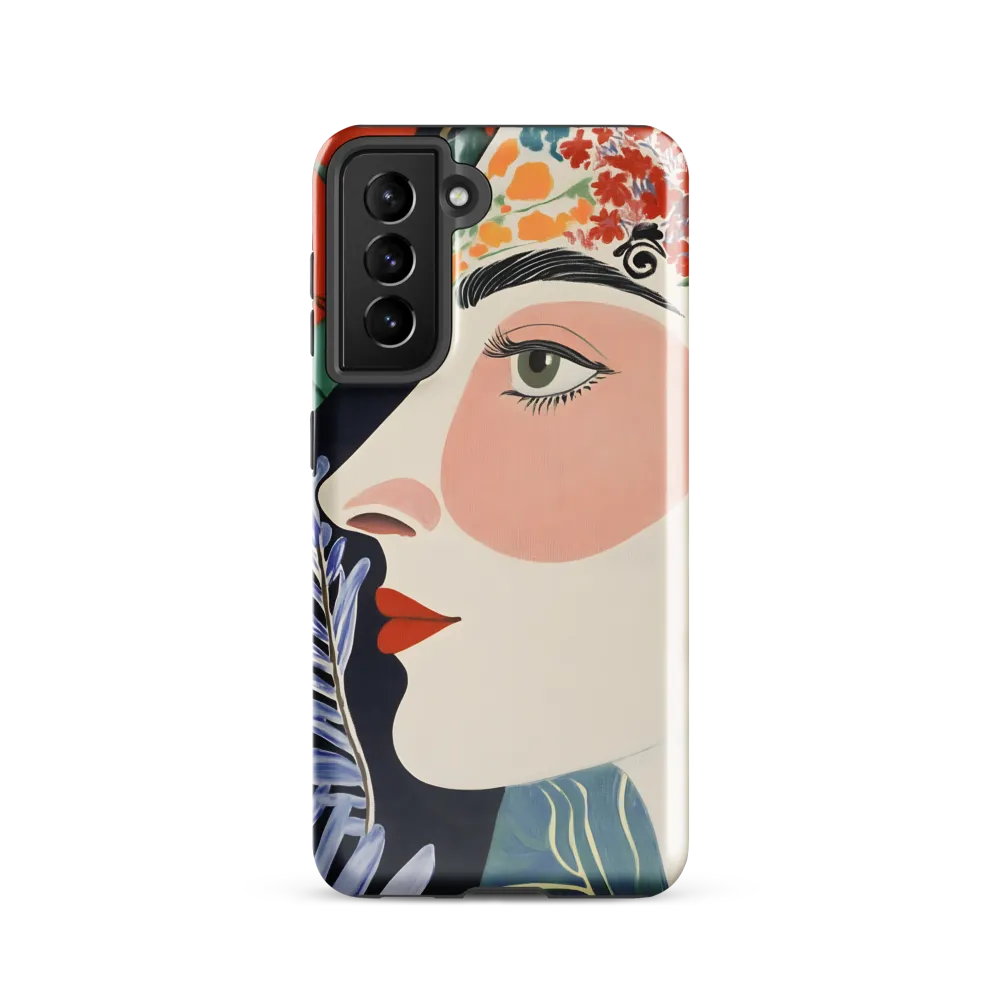 Floral Serenade: A Modern Portrait