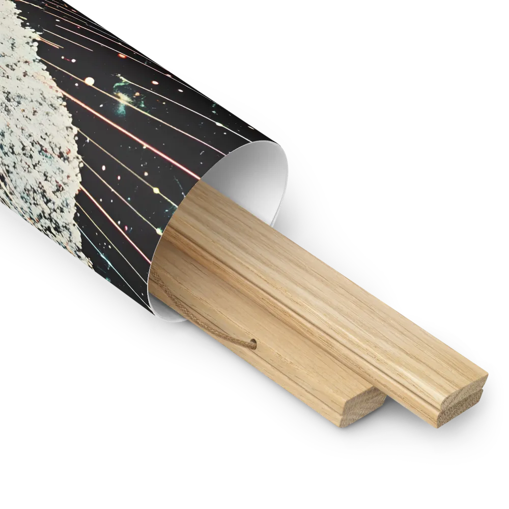 Ethereal Astronaut: A Journey Through the Cosmos | Poster With Oak Wood Hanger | 18″×18″