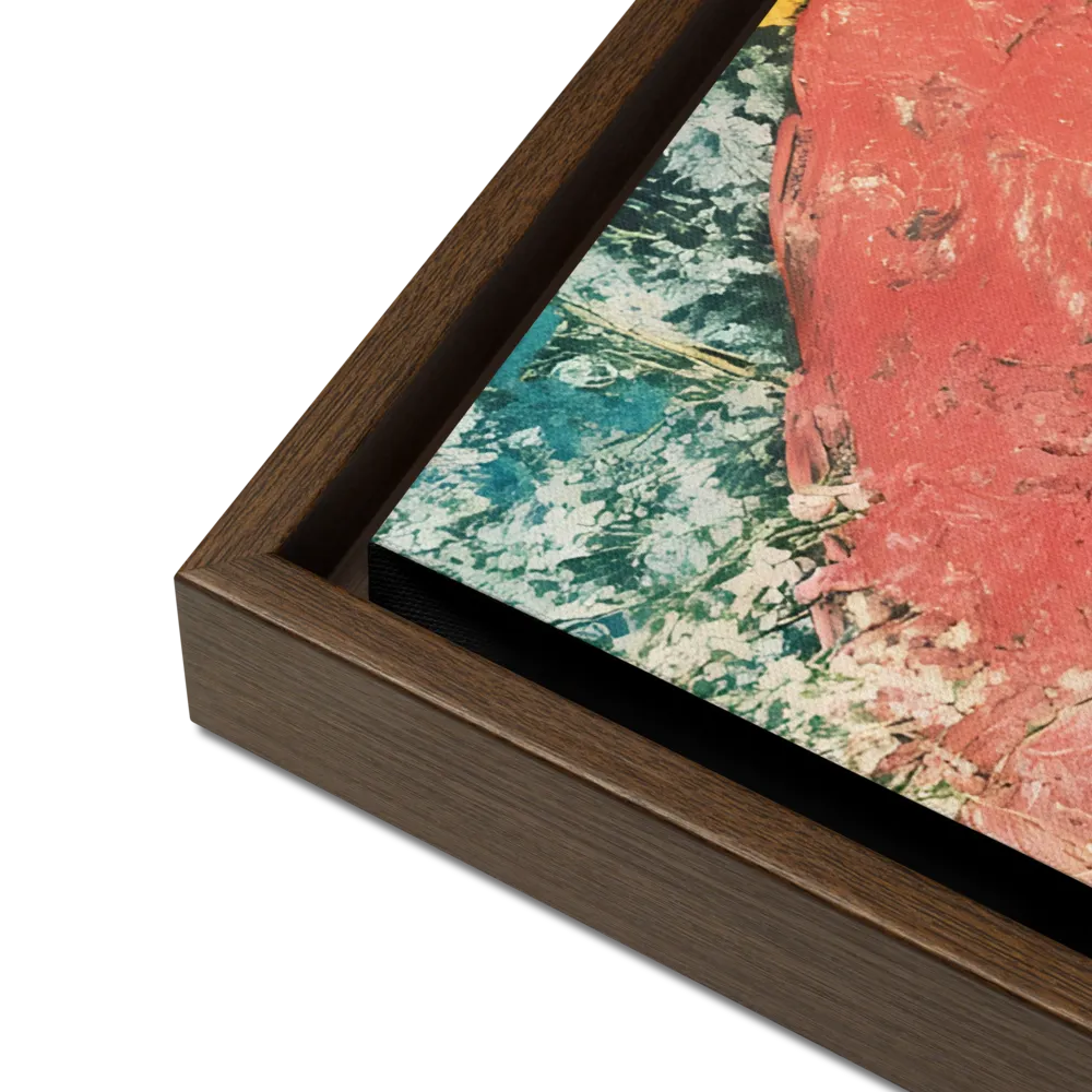 Serenity in Bloom | Canvas with Brown Frame | 18″×24″