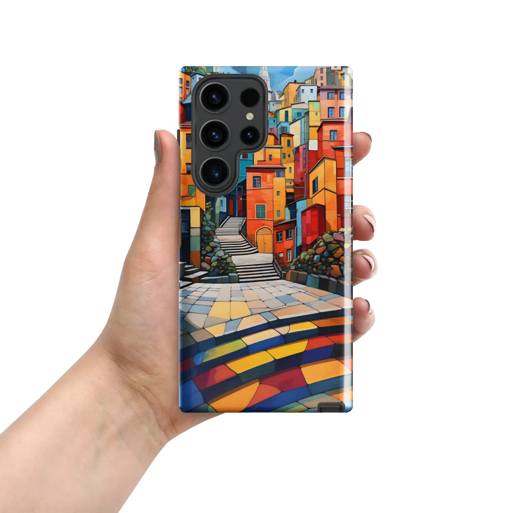 Vibrant Village: A Cubist Journey