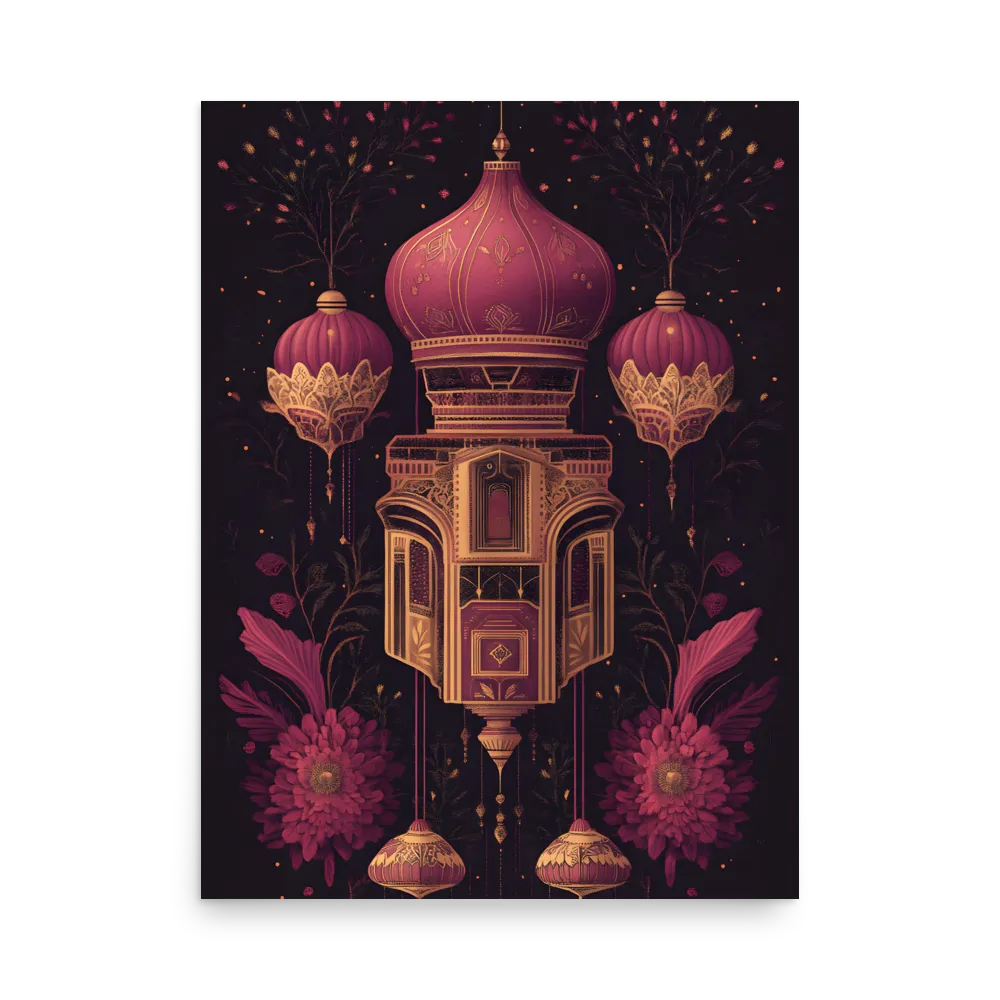 Ornate Harmony: A Digital Floral Architecture | Poster | 18″×24″
