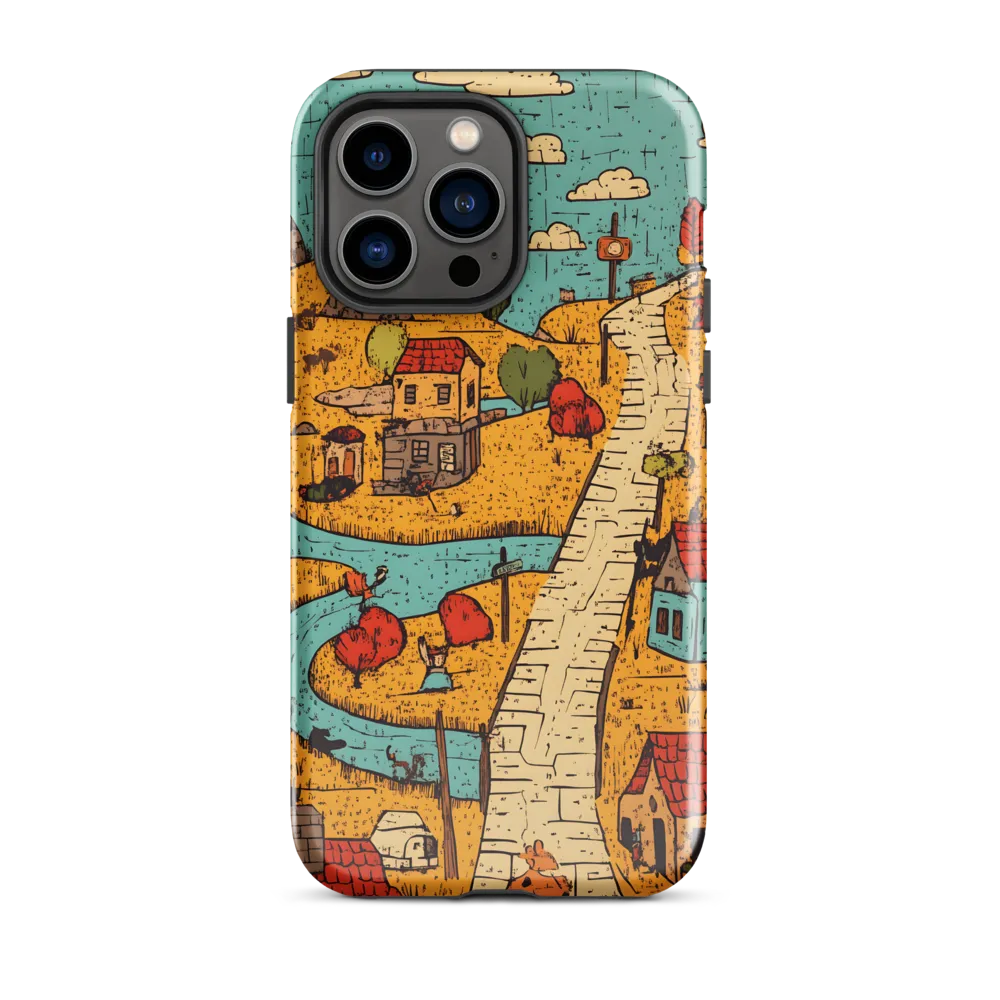 Whimsical Village Landscape