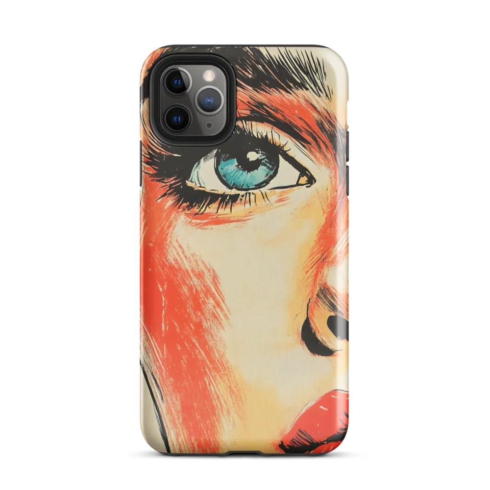 Intense Gaze: A Pop Art Portrait | Phone Case |  11 Pro Max | Tough Case | Glossy