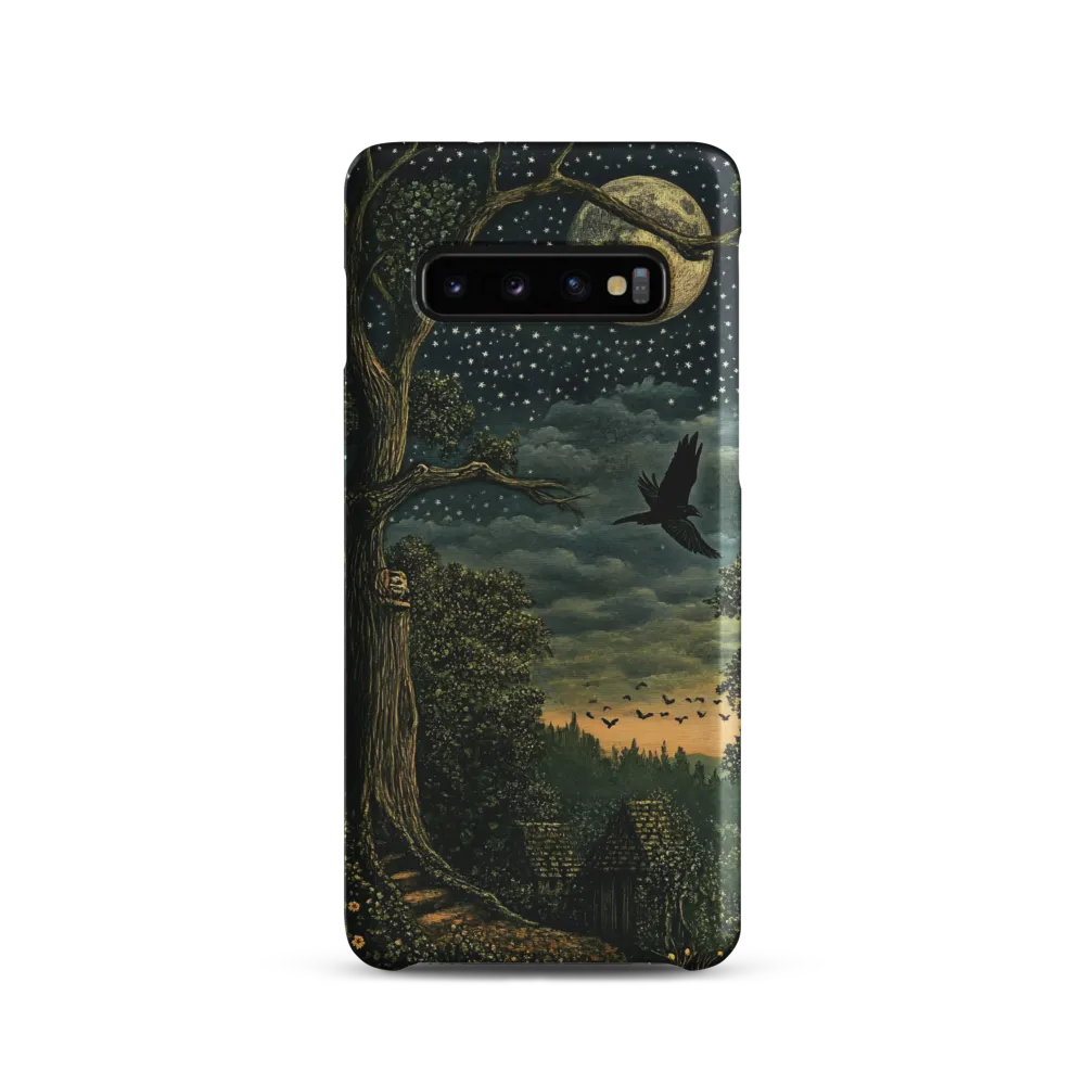 Mystical Nightscape Under the Full Moon | Phone Case |  S10 | Snap Case | Matte