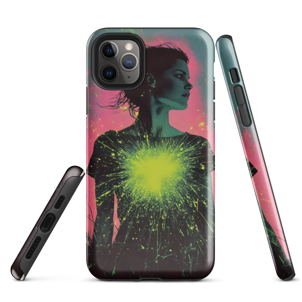 Cosmic Heart: A Surreal Portrait of Strength | Phone Case |  11 Pro Max | Tough Case | Glossy