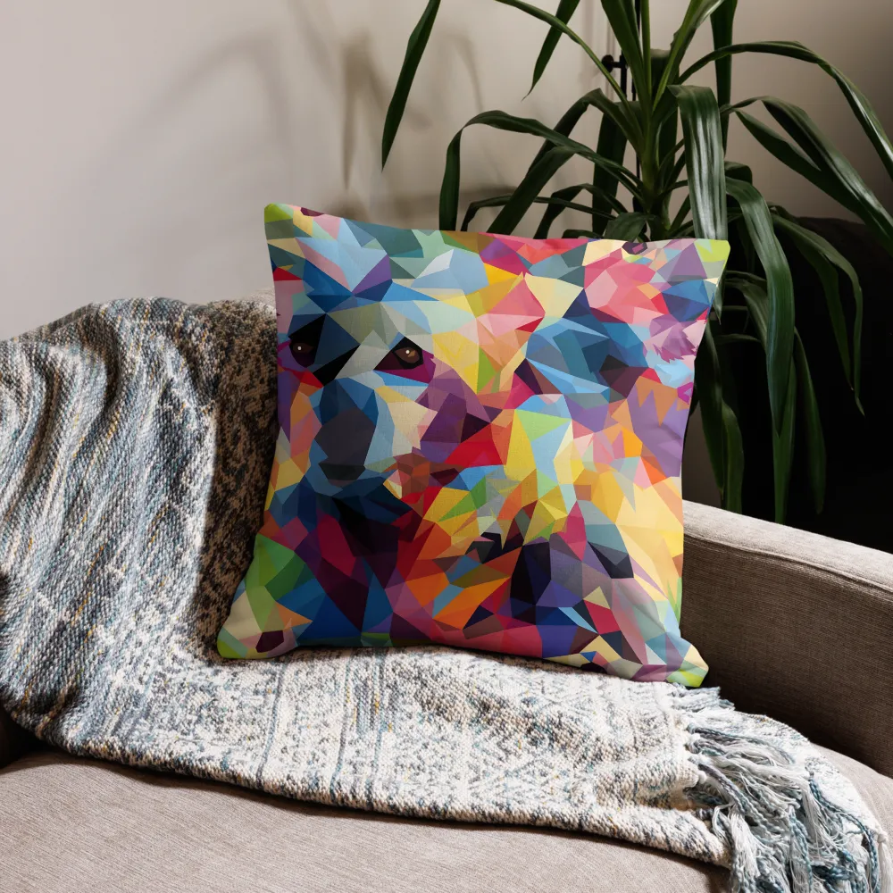 Playful Geometry: The Bear's Face | Pillow & Pillow Case | Multiple Sizes