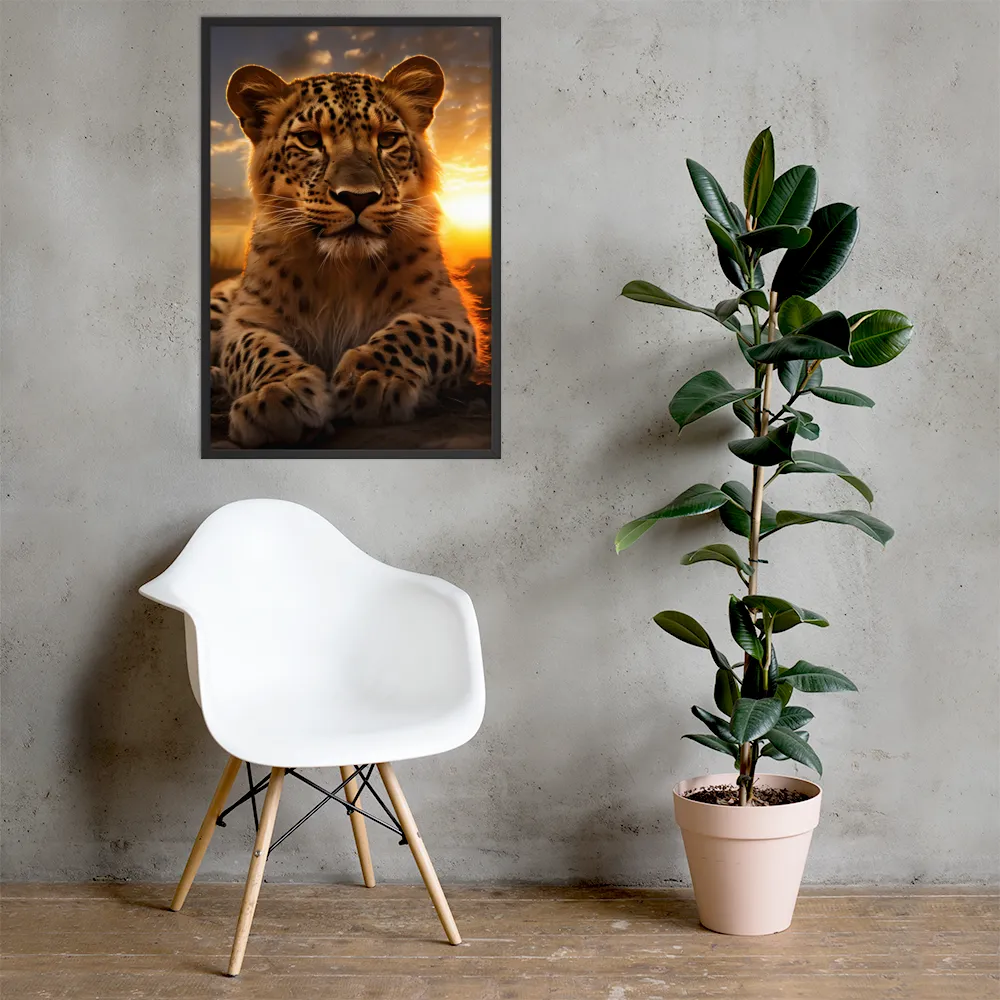 Regal Presence: The Leopard at Sunset
