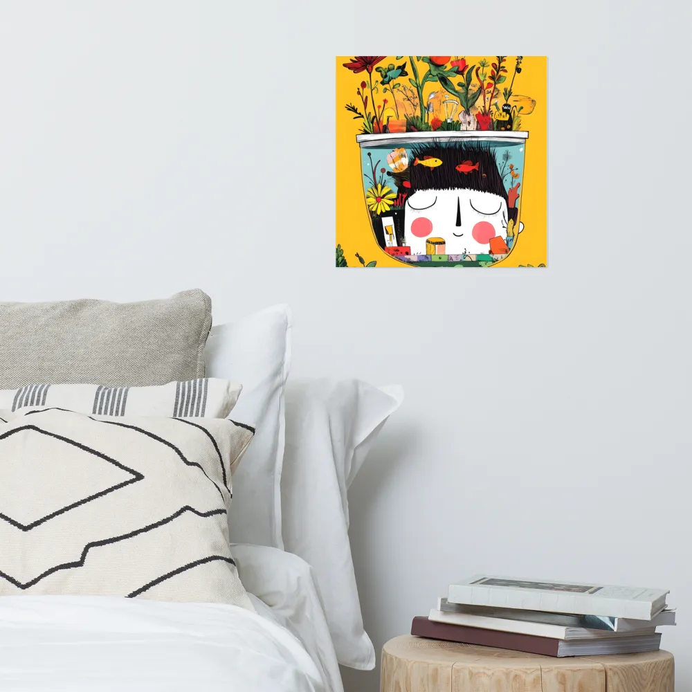 Whimsical Garden Head | Poster | 16″×16″