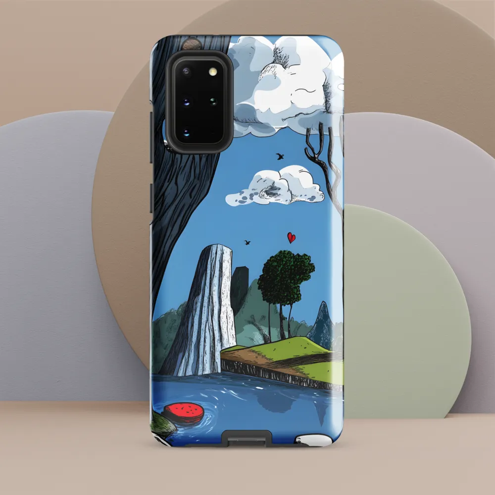 Whimsical Cliffside Reflections