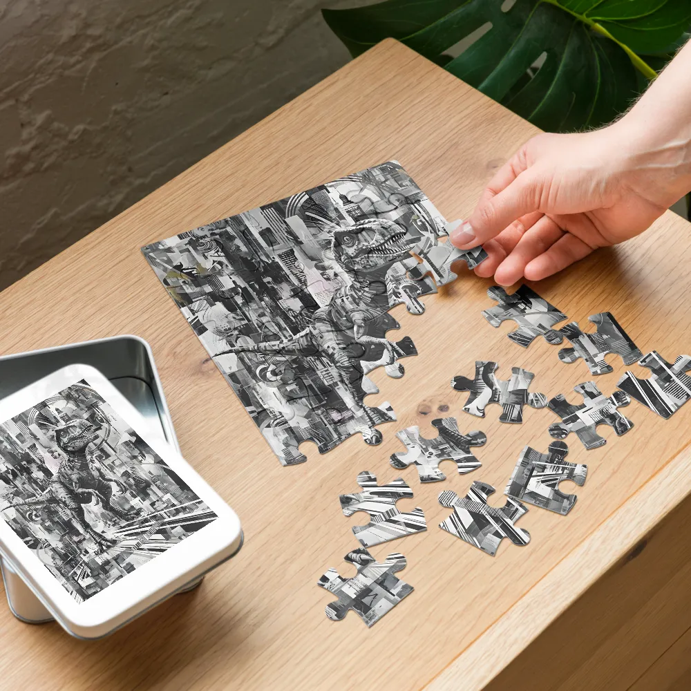 City Raptor 
 Jigsaw Puzzle in Tin Box