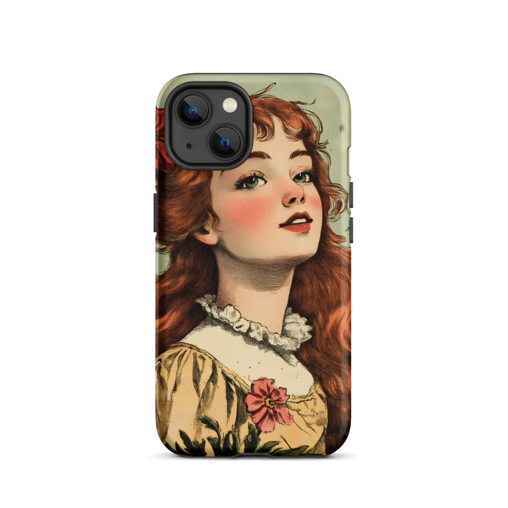 Whimsical Portrait of a Flower-Adorned Girl
