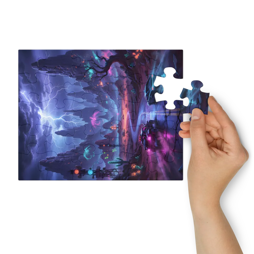 Neon Desert Drive 
 Jigsaw Puzzle in Tin Box