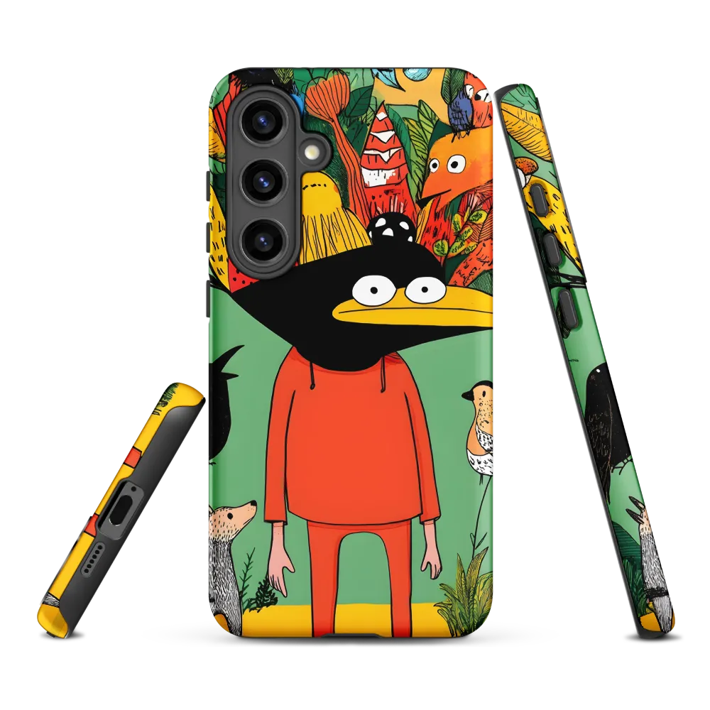 Whimsical Encounter in a Colorful Jungle