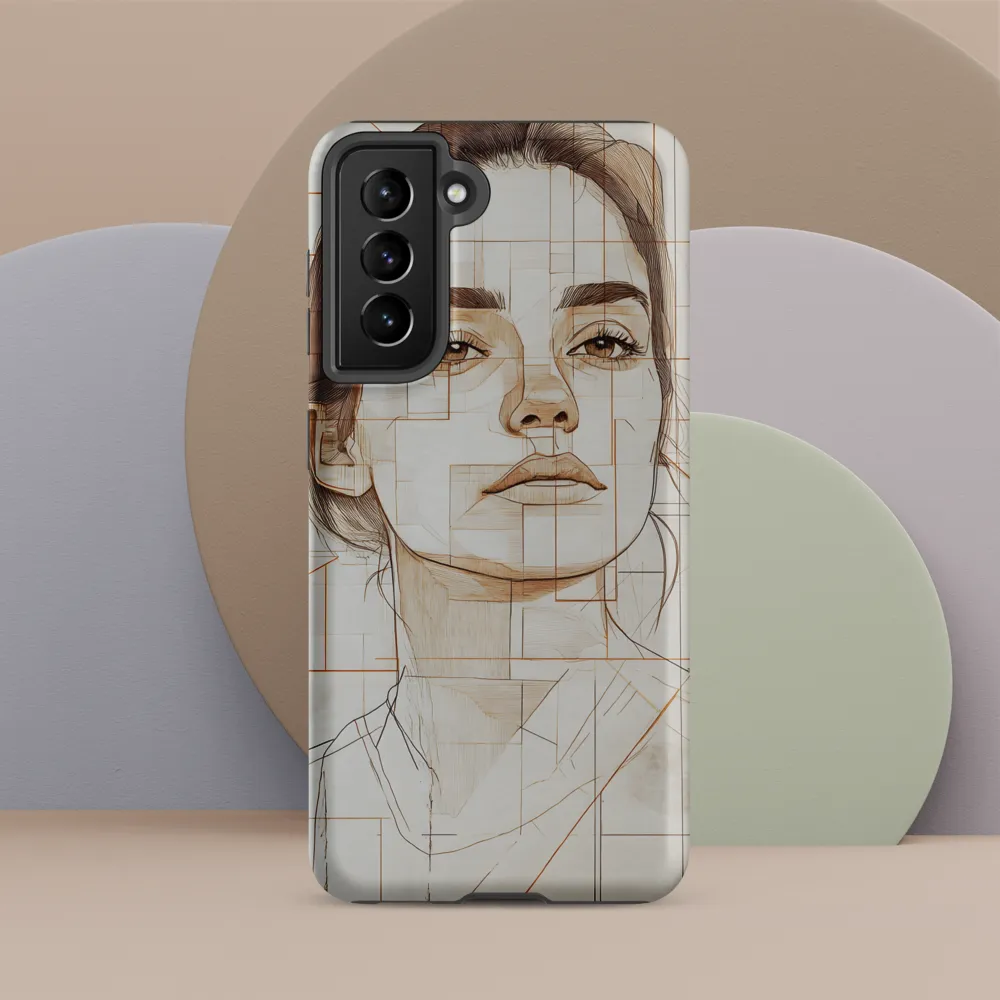 Geometric Serenity: A Minimalist Portrait