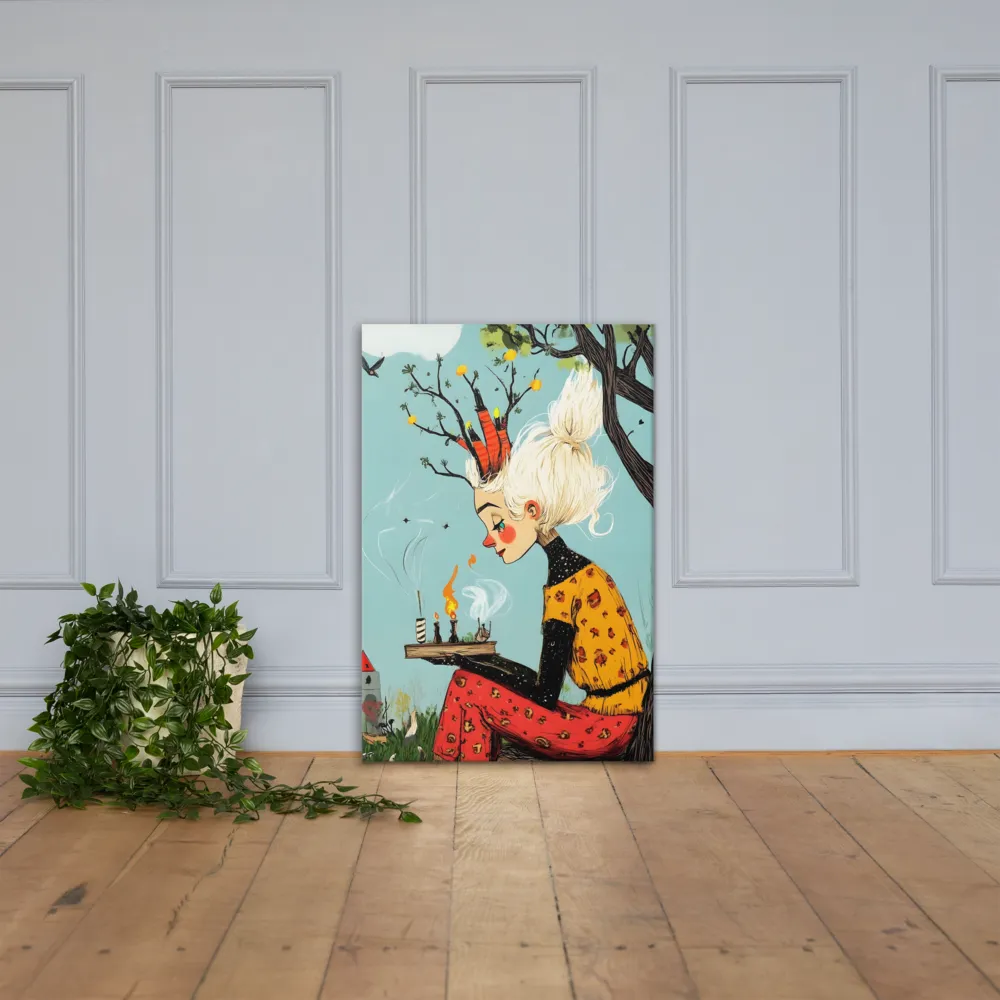 Whimsical Nature Girl | Canvas | 24″×36″