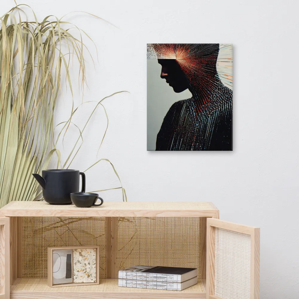 Radiant Reflection: An Abstract Journey of Thought | Canvas | 16″×20″