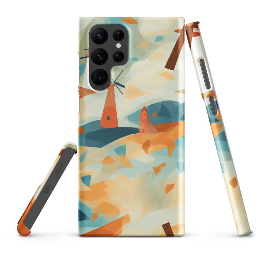 Whimsical Windmills in a Tranquil Landscape | Phone Case |  S22 Ultra | Snap Case | Matte