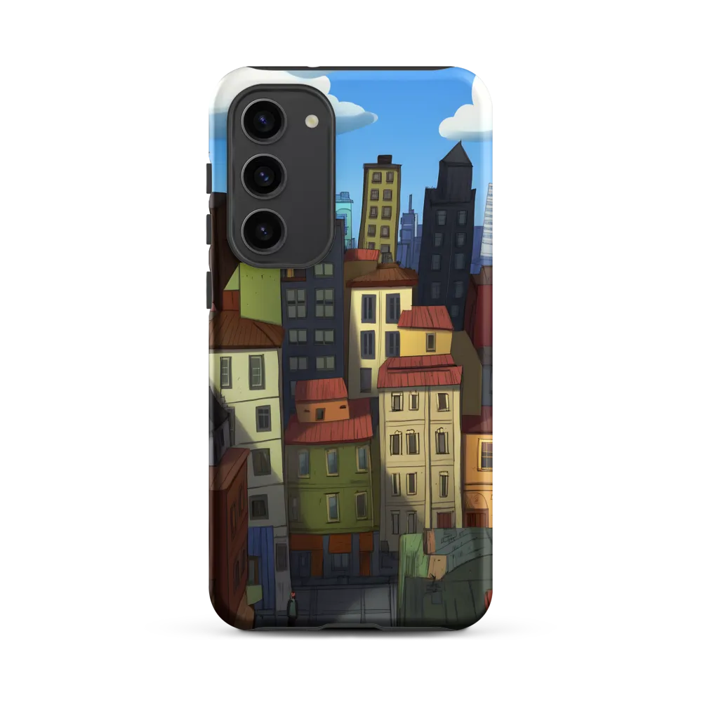 Urban Symphony: A Colorful Cityscape | Phone Case |  S23 Plus | Tough Case | Matte