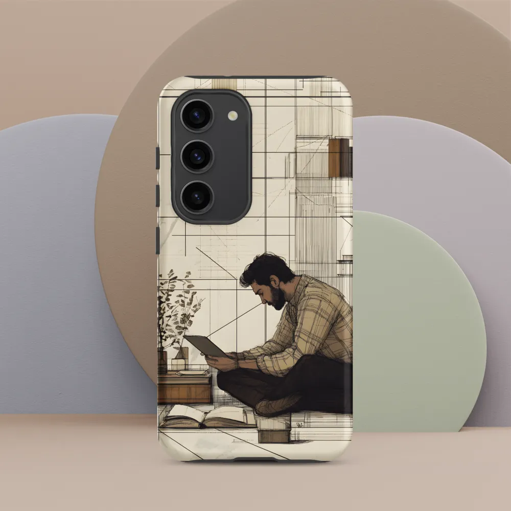 Quiet Reflections in Line | Phone Case |  S23 | Tough Case | Matte