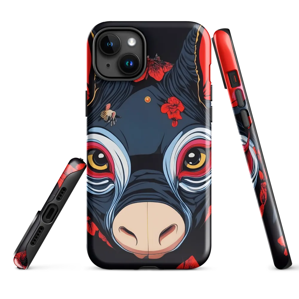 Mystical Bull with Floral Motifs