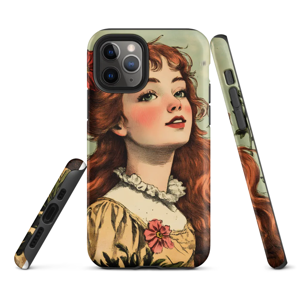 Whimsical Portrait of a Flower-Adorned Girl