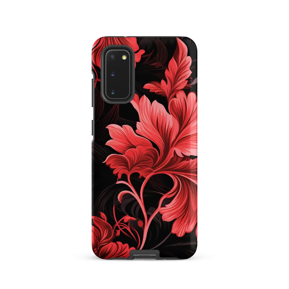 Tropical Elegance in Red | Phone Case |  S20 | Tough Case | Matte