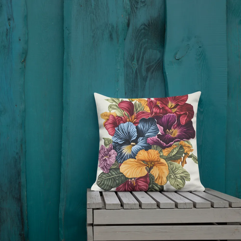 Floral Symphony in Color | Pillow | 18″×18″