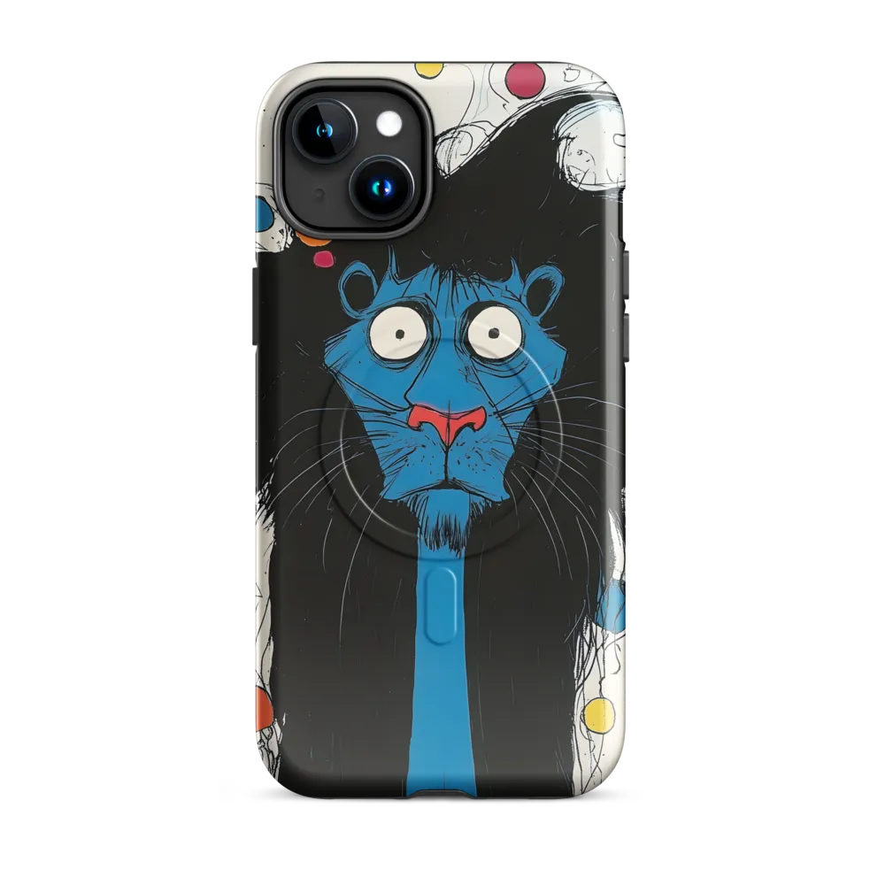 Whimsical Blue Lion