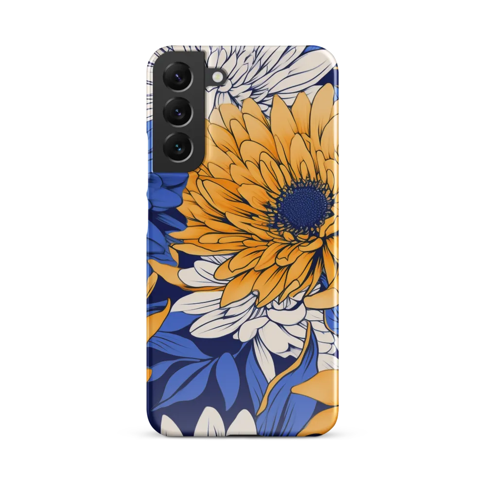 Floral Harmony in Blue and Yellow
