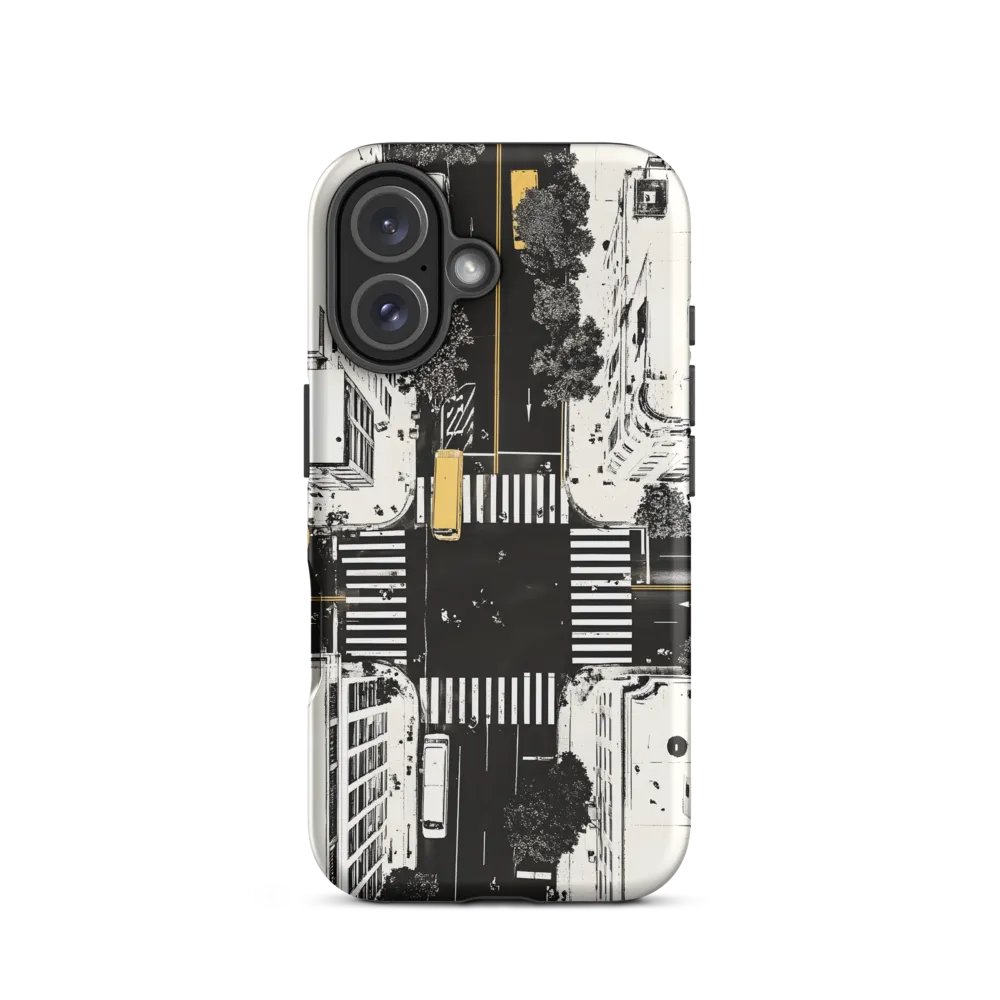 Urban Intersection: A Bird’s-Eye Perspective | Phone Case