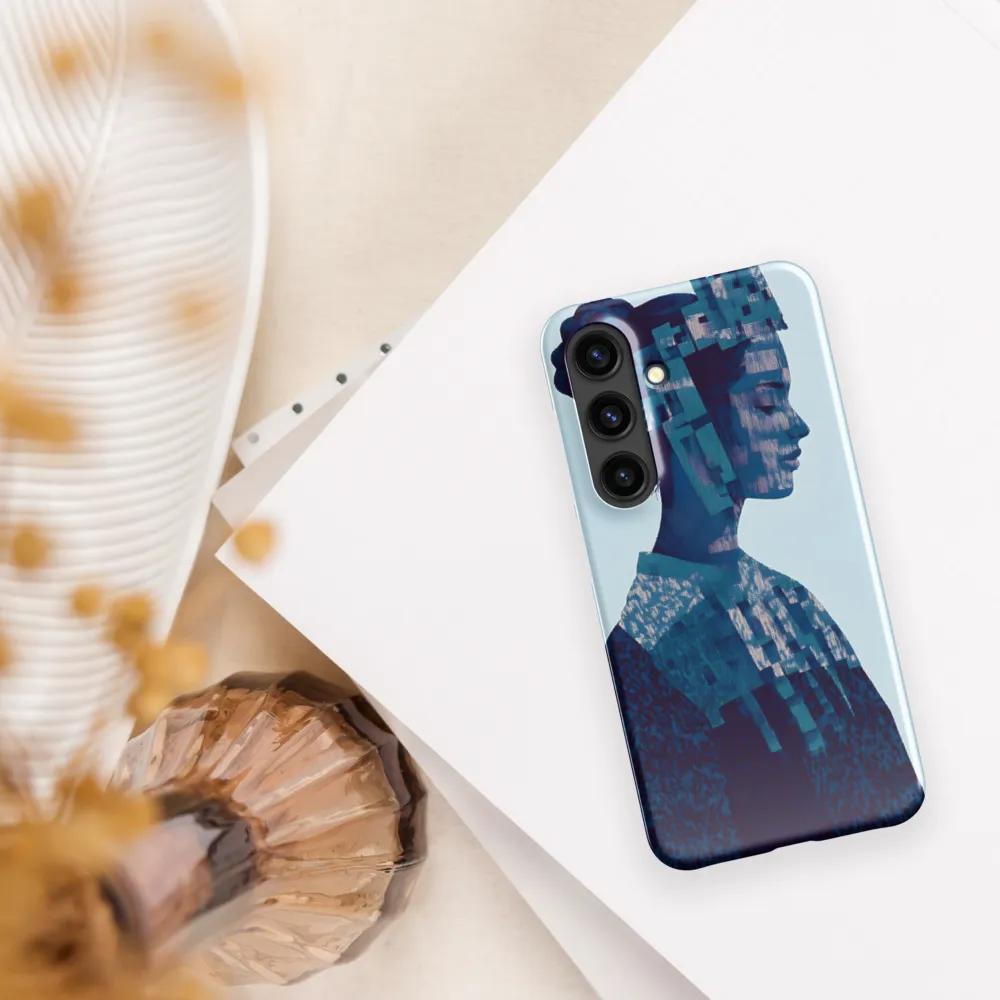 Digital Portrait in Abstract Blue