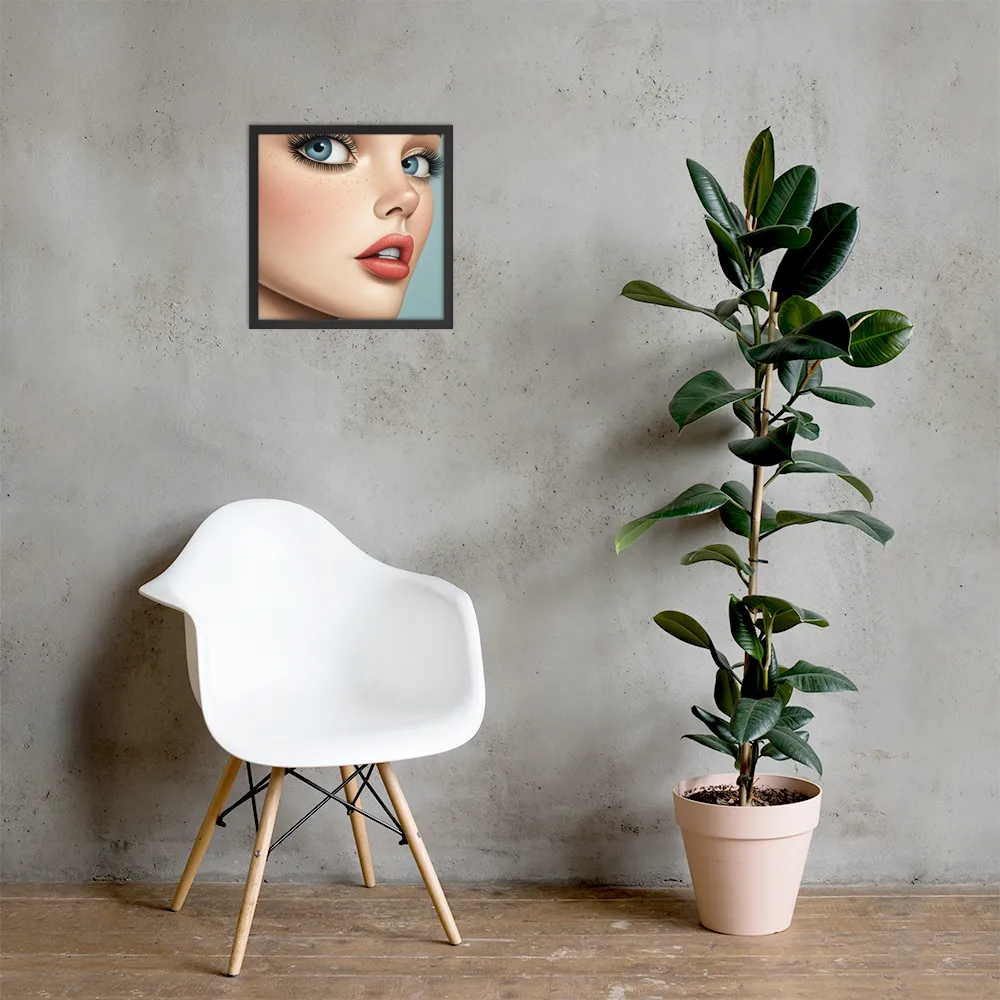 Intriguing Elegance | Poster with Black Frame | 16″×16″