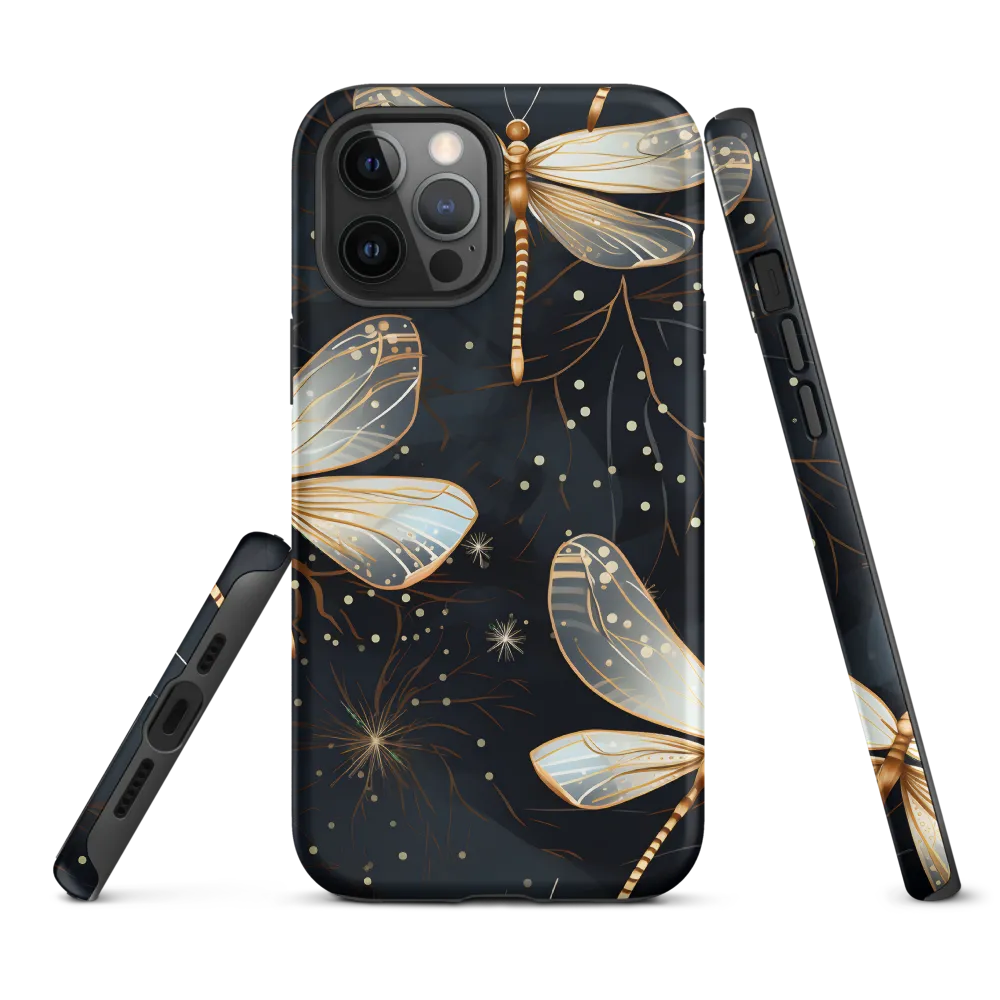 Ethereal Dance: Dragonflies in a Midnight Garden