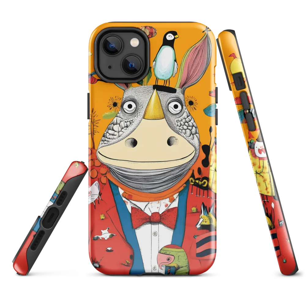 Whimsical Rhinoceros: A Playful Encounter