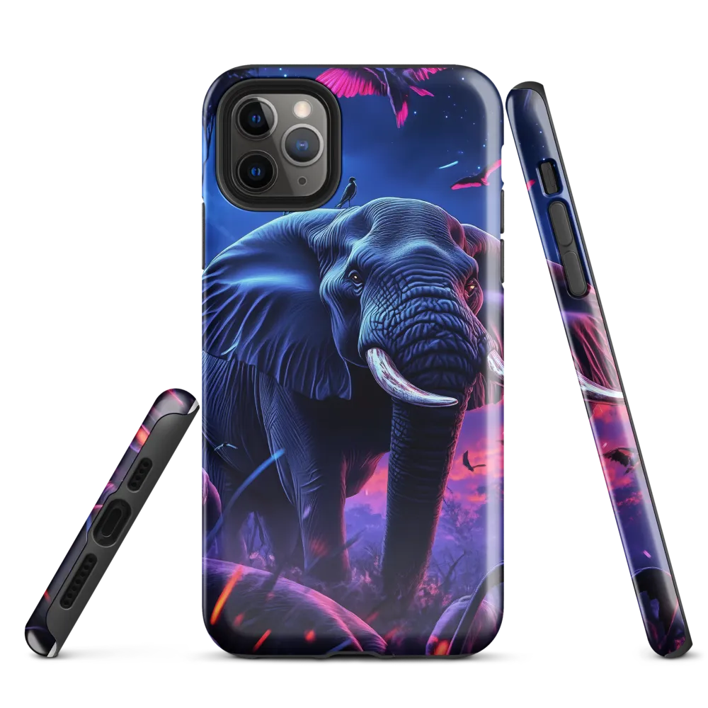 Ethereal Majesty: The Elephant of Twilight | Phone Case |  11 Pro Max | Tough Case | Glossy