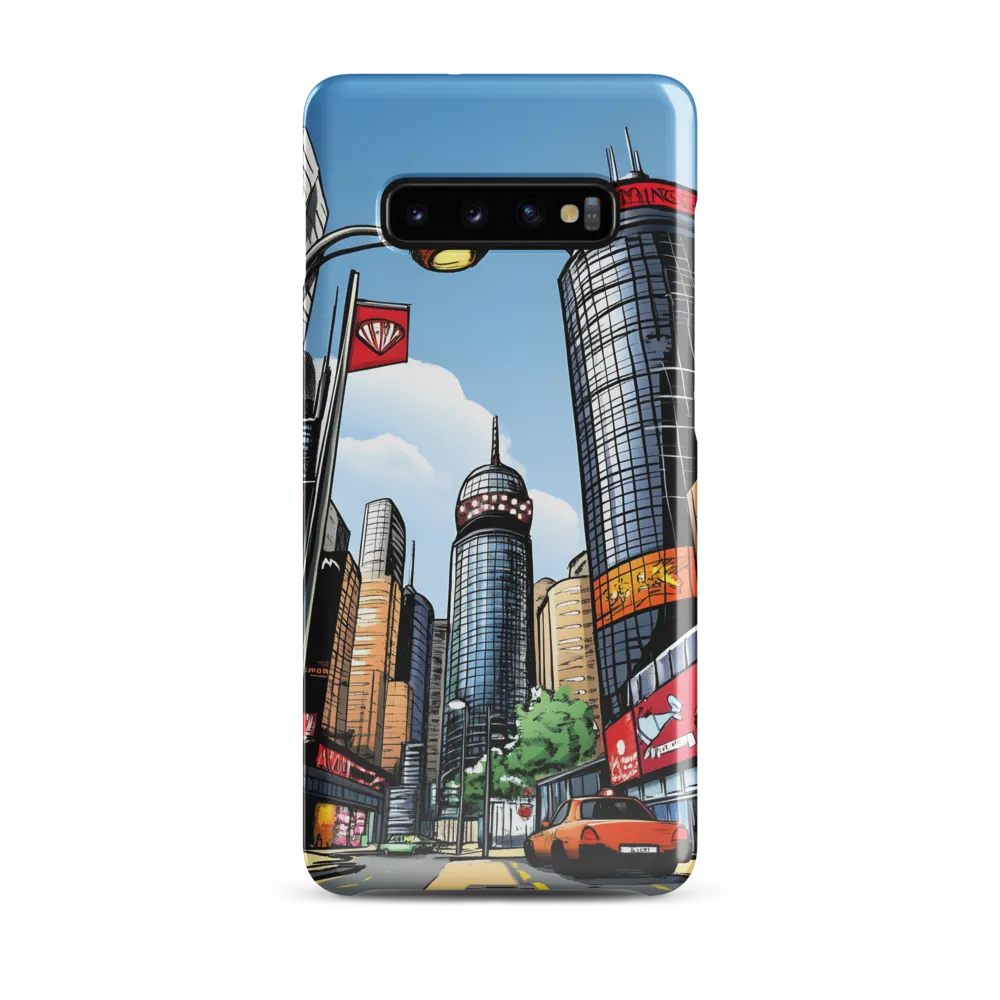 Urban Pulse: A Comic Cityscape | Phone Case |  S10 Plus | Snap Case | Glossy