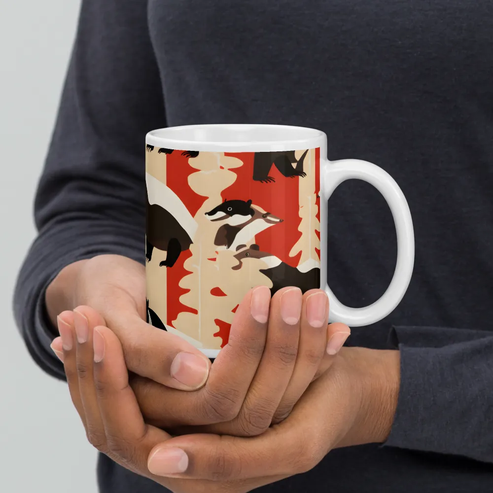 Wildlife Pattern: The Badger Tale | Mugs | Multiple Sizes & Colors