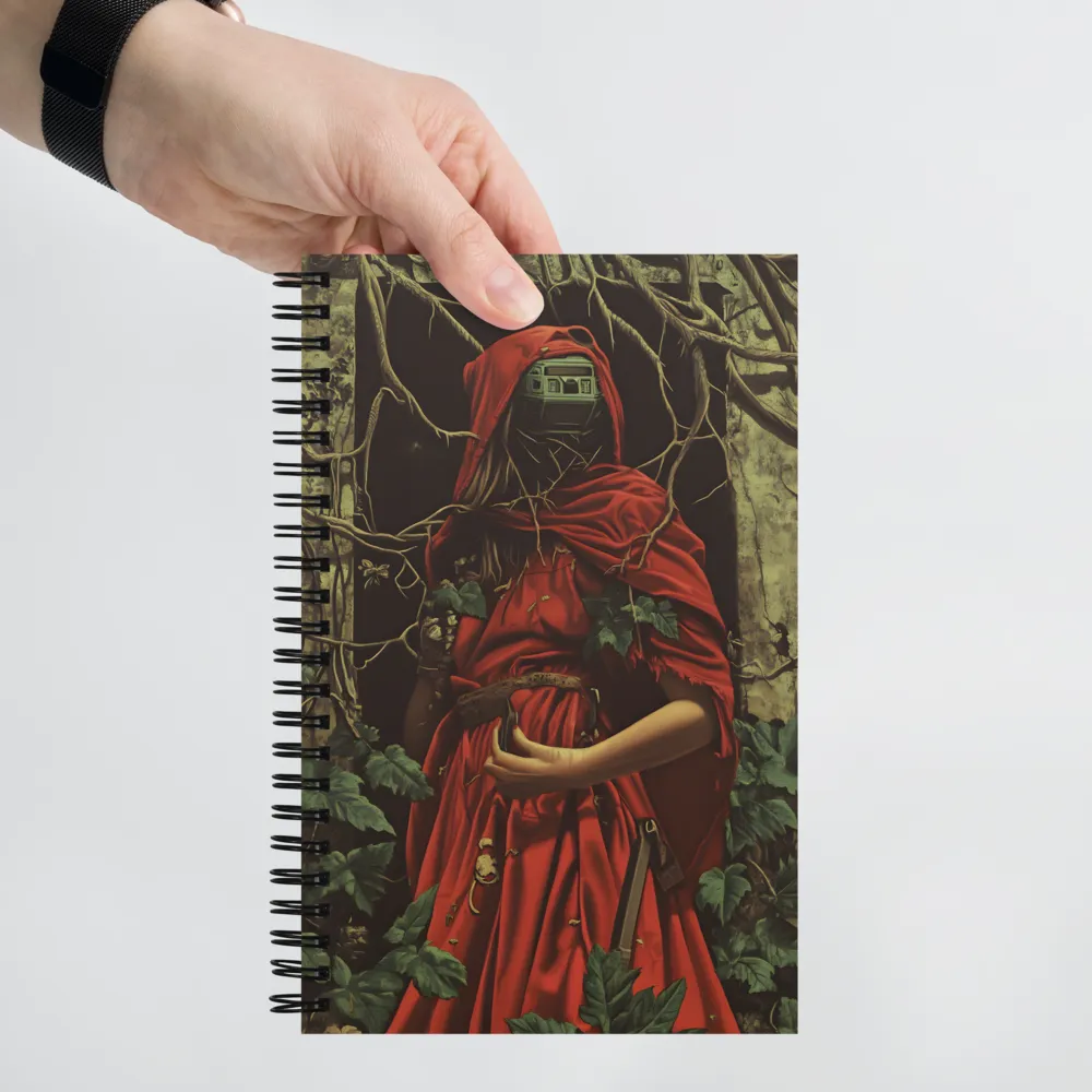 The Enigmatic Cloaked Traveler | Spiral Notebook