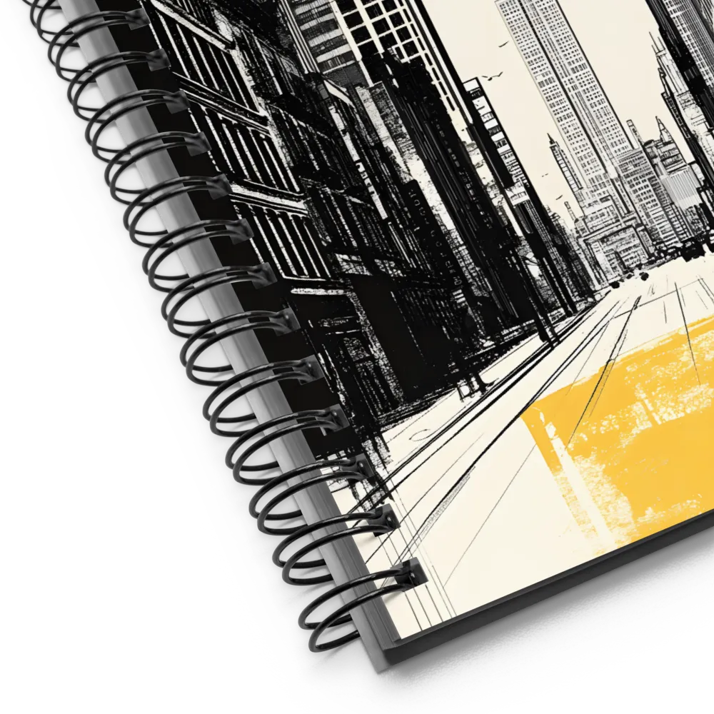 Urban Serenity: Empire State Reflection | Spiral Notebook