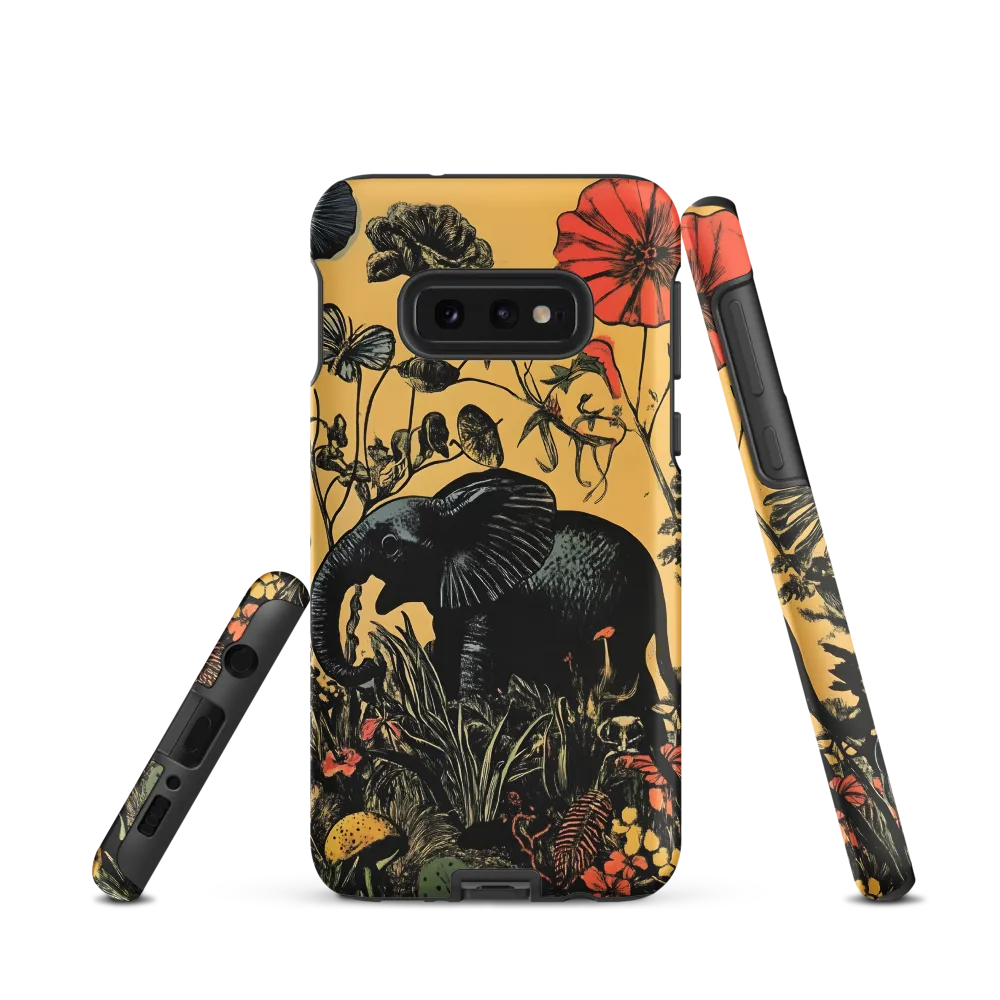 Floral Majesty: The Elephant's Sanctuary | Phone Case |  S10e | Tough Case | Matte
