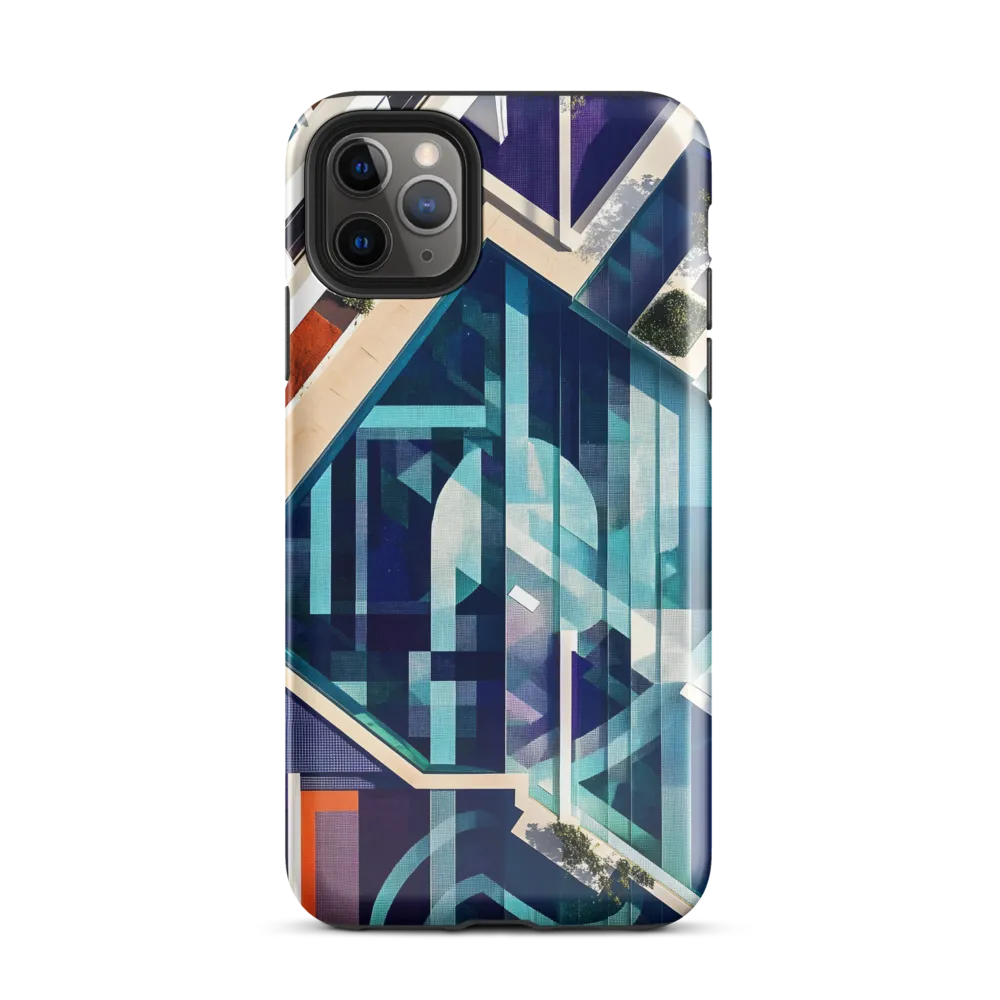 Aerial Harmony: The Geometry of Water | Phone Case |  11 Pro Max | Tough Case | Glossy