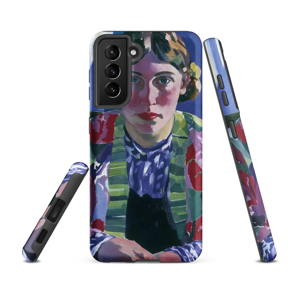 Vibrant Gaze: A Modernist Portrait