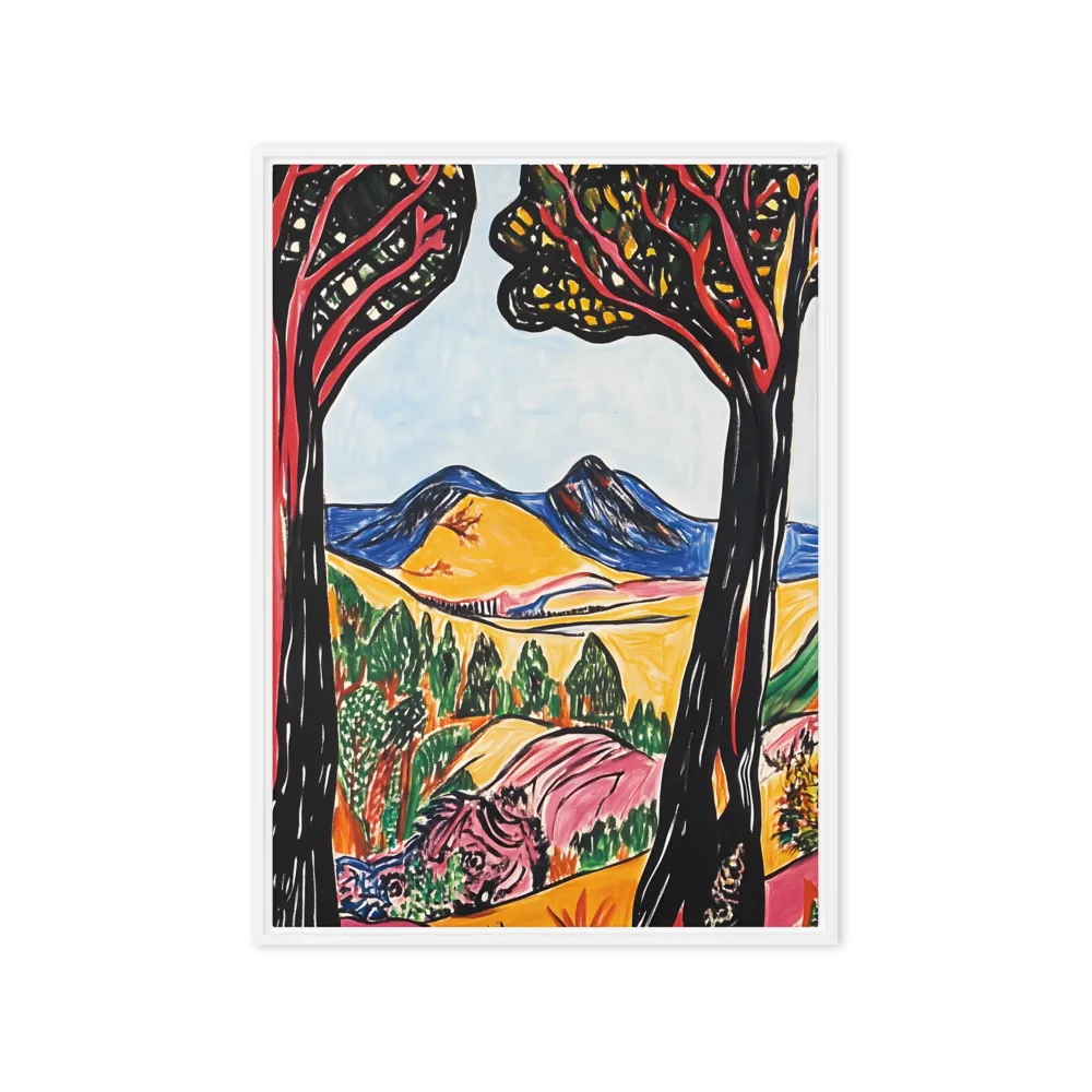 Vibrant Nature's Embrace | Canvas with White Frame | 20″×28″