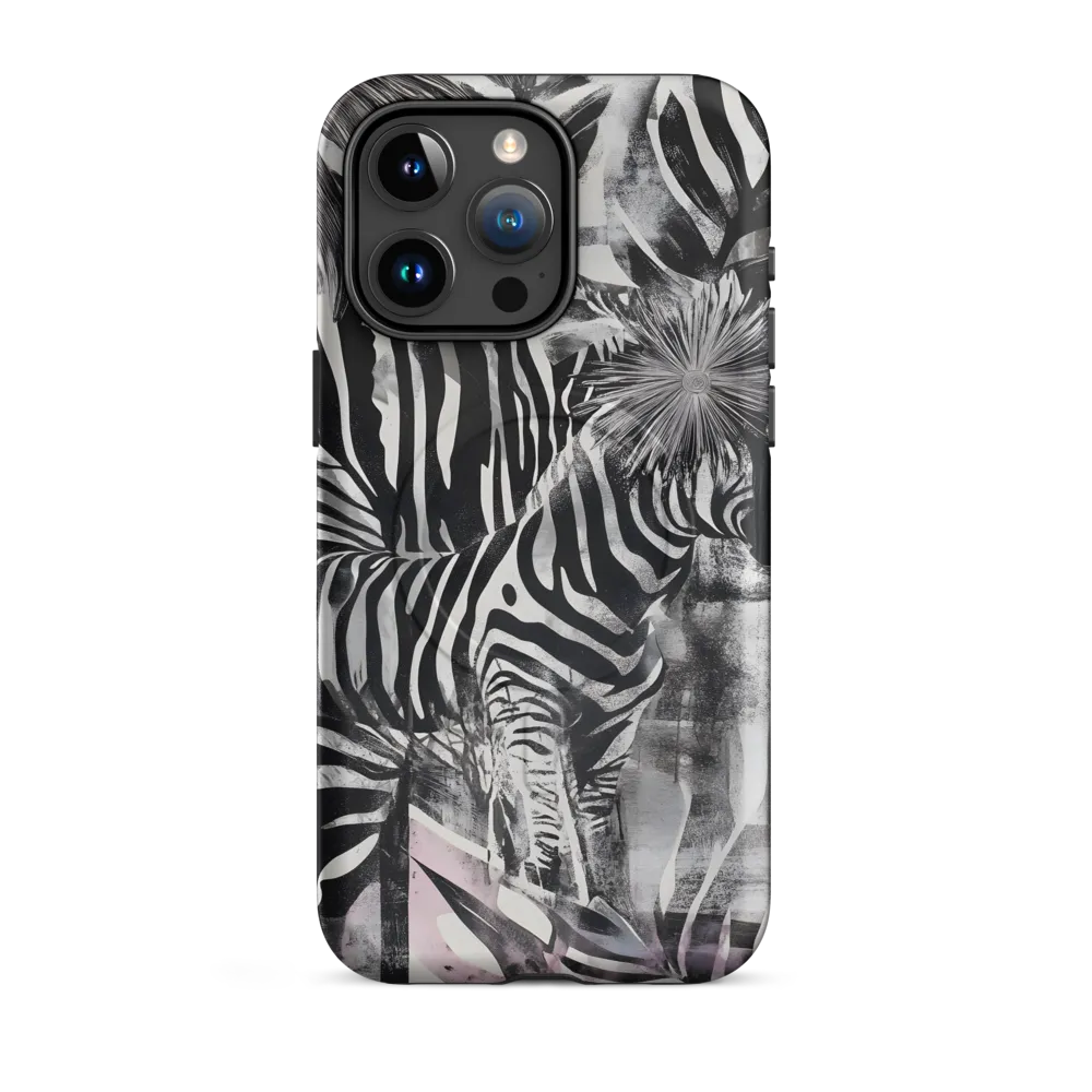 Zebra in the Jungle of Illusions | Phone Case |  15 Pro Max | MagSafe® Tough Case | Matte