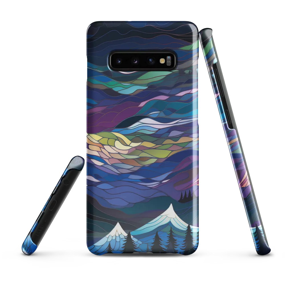 Twilight Peaks: An Abstract Mountain Landscape | Phone Case |  S10 Plus | Snap Case | Glossy