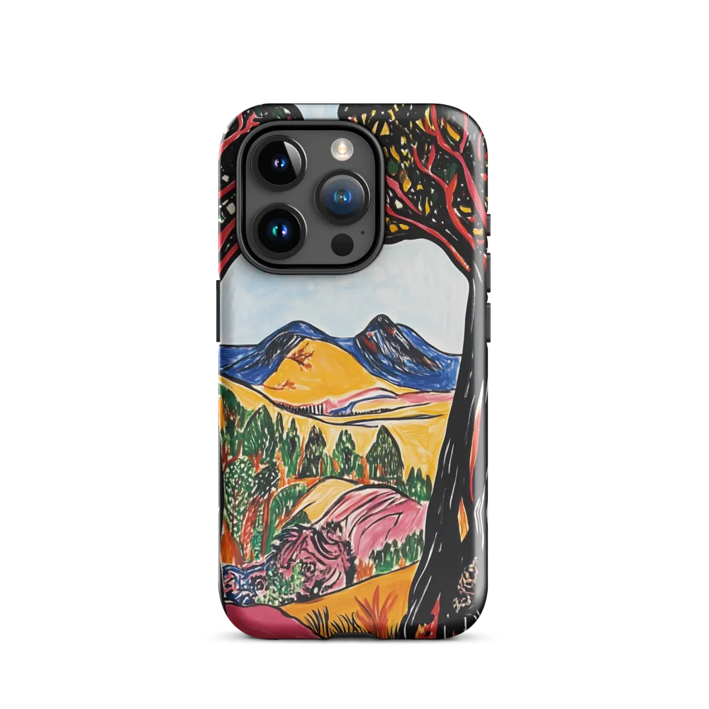 Vibrant Nature's Embrace | Phone Case |  15 Pro | Tough Case | Glossy