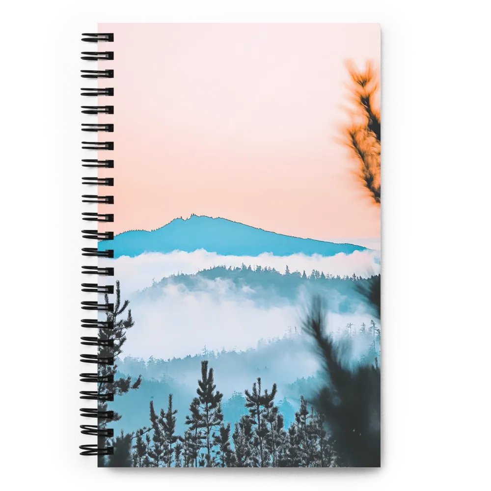 Tranquil Dawn Over Mountains | Spiral Notebook